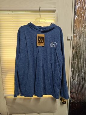 Fintech Men's Lightweight Blue Hoodie